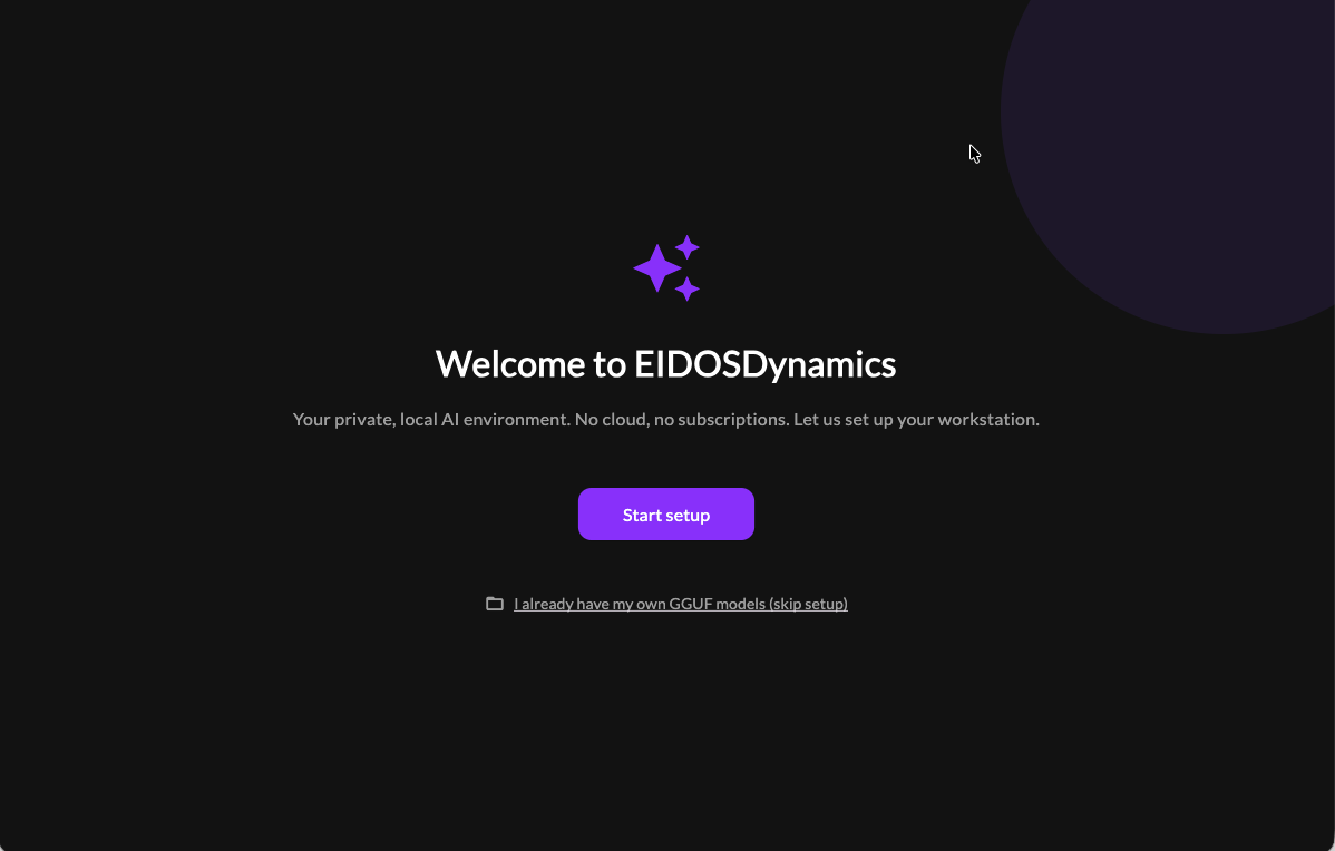 EIDOSDynamics Mac App Interface